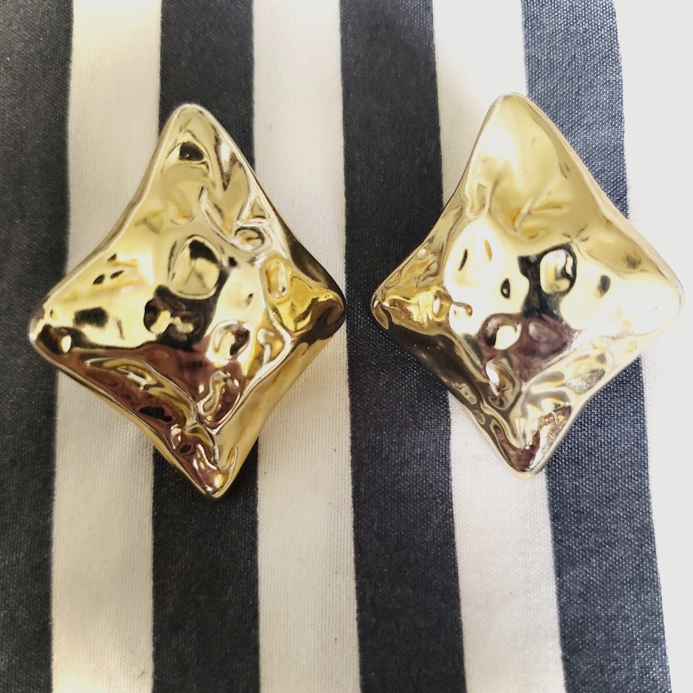 Vintage Diamond Abstract Earrings - Picture 1 of 4